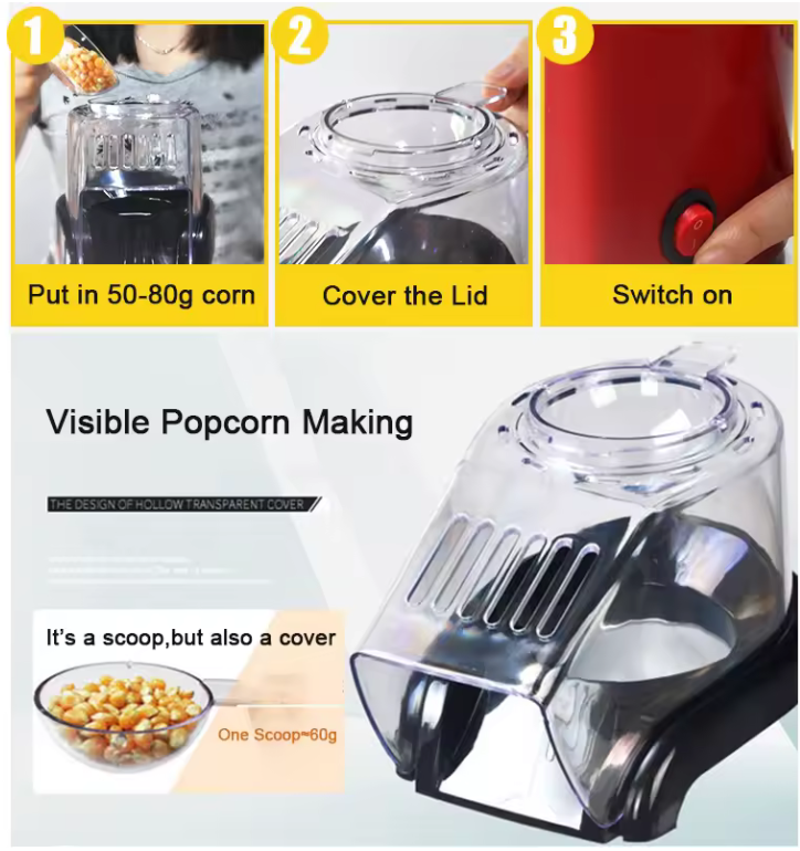 Popcorn machine ready in 30 sec